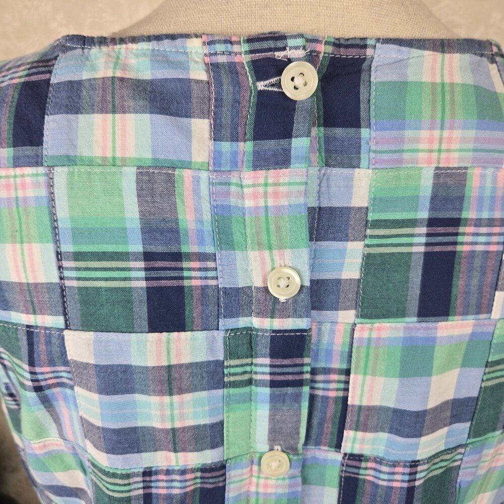 Talbots Size Small Plaid Patchwork Sleeveless Top… - image 8
